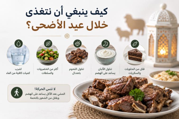 كيف ينبغي أن نتغذى خلال عيد الأضحى؟